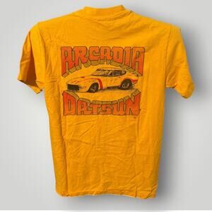 Vintage 70s JDM Arcadia Datsun Z Car Shirt Single Stitch Hanes Beefy Medium